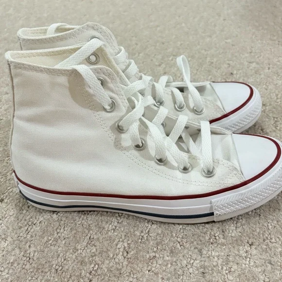 Converse All Star Chuck Taylor Womens 5.5 Shoes White High Top Sneakers - Picture 5 of 10